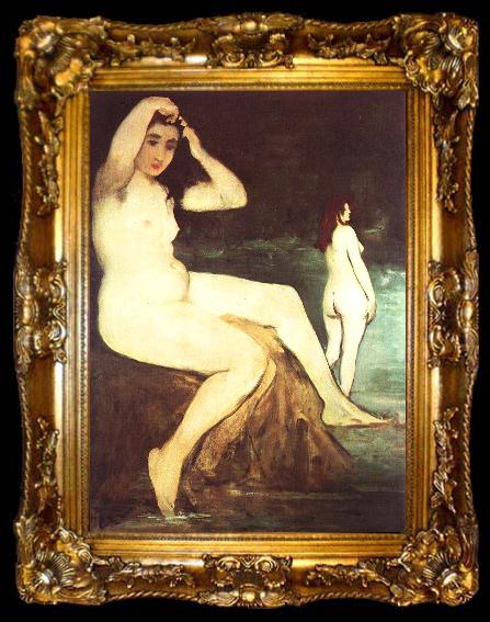 framed  Edouard Manet Bathers on the Seine, ta009-2